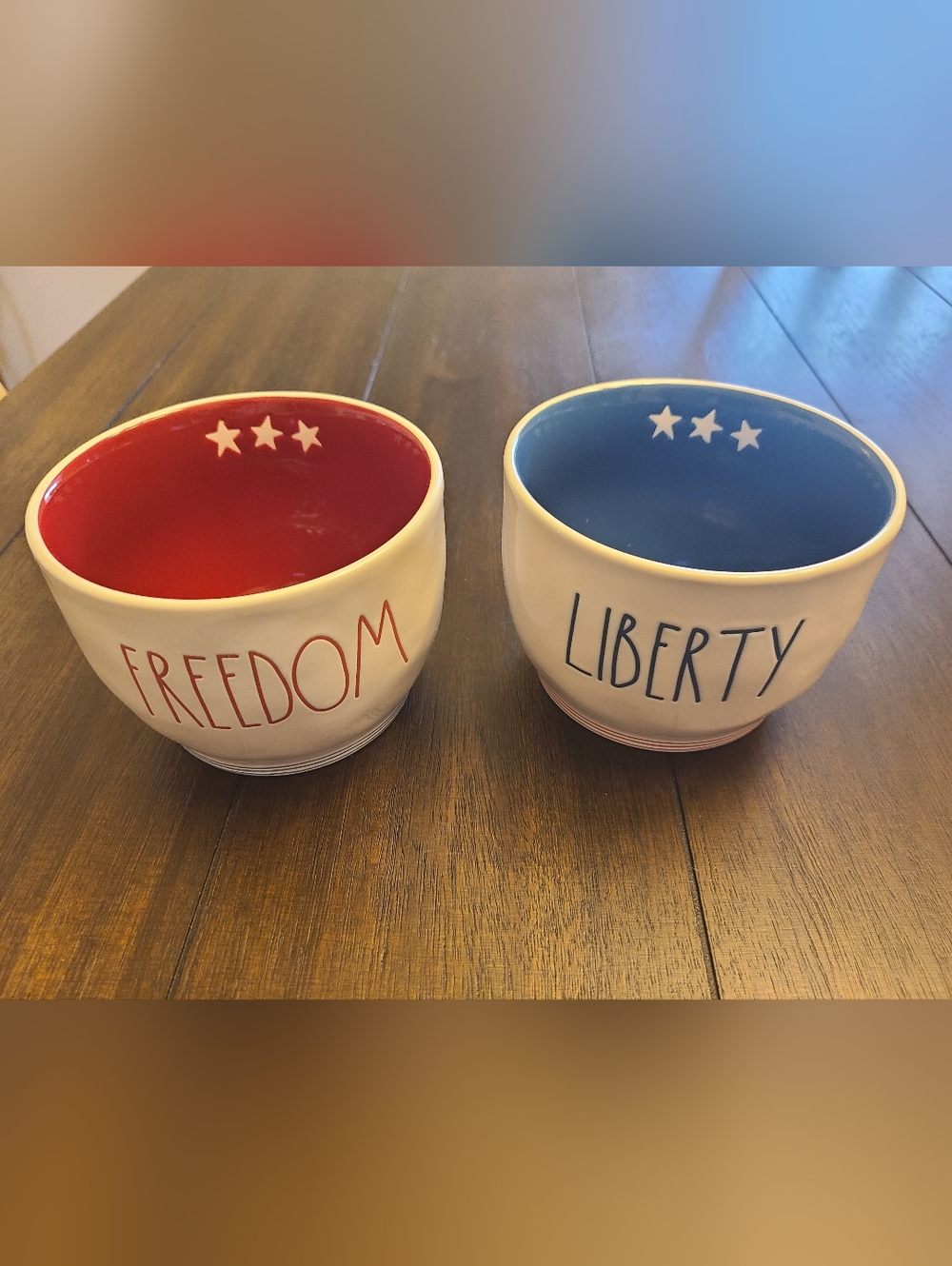 Rae Dunn "Liberty & Freedom" Serving Bowls